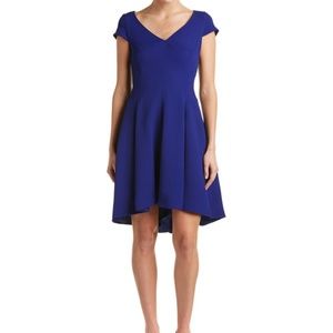 Karen Millen High-Low Dress Cobalt Blue Size 4